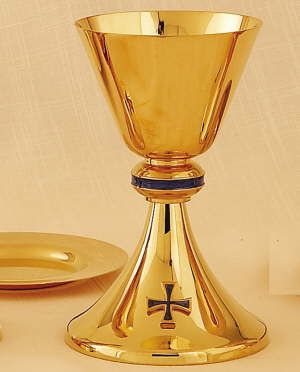 Gold Chalice With Small Well Paten